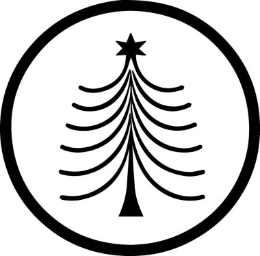 Temiz Yeni Yıl Çam Ağacı Düz Vektörde Yılbaşı Arkaplanı İçin Zirvesi