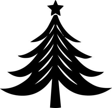 Vintage Stili Kış Dekorasyonu için Temiz Yeni Yıl Çam Ağacı Simgesi