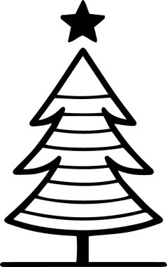 Çağdaş Evergreen Yılbaşı Ağacı Tasarımı Basit Silueti ile Festivalsel Davet