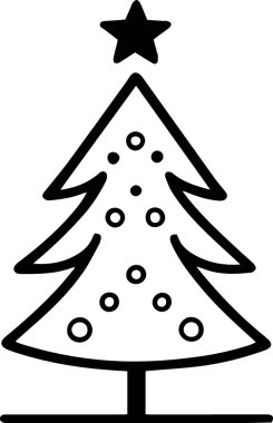 Çağdaş Evergreen Noel Ağacı Şekli Tatil Posteri Taslak