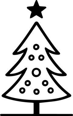 Çağdaş Şenlik Ağacı Şık Şekilde Tatil Teması Çizimi