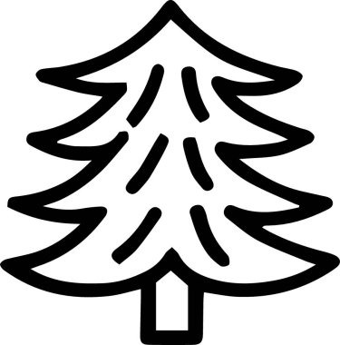 Modern Taslak Tatil Teması için Çağdaş Festive Festive FesTree Silueti