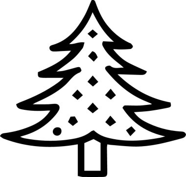 Düz Vektör 'deki Güncel Bayram Teması için Çağdaş Ateş Ağacı Sembolü