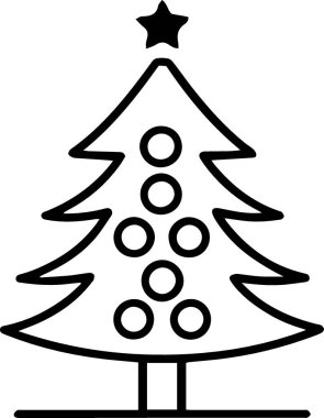 Çağdaş Çam Ağacı Noel Arkaplanı Logosu Zarif Şekilde