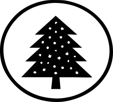 Düz Vektörde Çağdaş Noel Ağacı Tasarımı