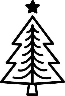 Vintage Biçimli Web Sitesi Afişi İçin Yaratıcı Evergreen Noel Ağacı Sembolü