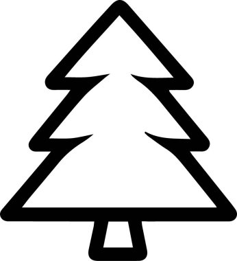 Basit Siluetli Tatil Posteri için Yaratıcı Çam Ağacı Clipart