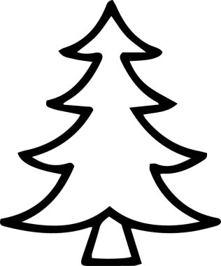 Beyaz Arkaplan Sanatı Projesi için Yaratıcı Tatil Çam Ağacı Tasarımı