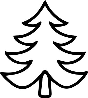 Basit Silueti olan Yaratıcı Tatil Çam Ağacı Silueti Tatil Posteri