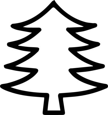 Beyaz Arkaplanda Tatil Posteri için Yaratıcı Yeni Yıl Çam Ağacı Clipart