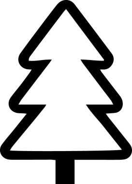 Çizgi Çizimi Olarak Yaratıcı Mevsimlik Noel Ağacı Tasarımı