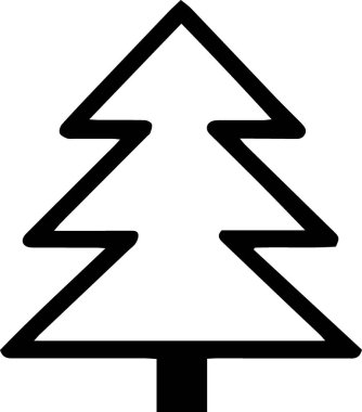 Zarif Şekilde Hediye Etiketi İçin Yaratıcı Mevsimlik Tatil Ağacı Çizimi