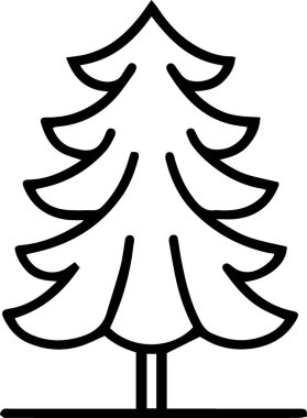 Minimum Tarzlı Tatil Teması İçin Yaratıcı Kış Spruce Ağacı Logosu