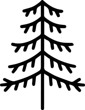 Modern Taslakta Mevsimsel Markalaşma İçin Evergreen Noel Ağacı Simgesi