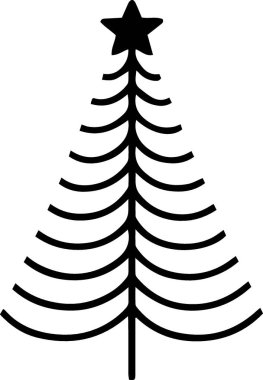 Beyaz Arkaplan Davetiyesi için Dekoratif Çam Ağacı Tasarımı