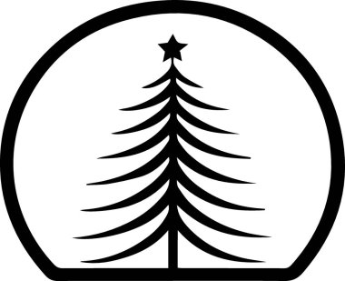 Modern Taslaktaki Dijital Sanatlar İçin Dekoratif Yeni Yıl Çam Ağacı Grafiği