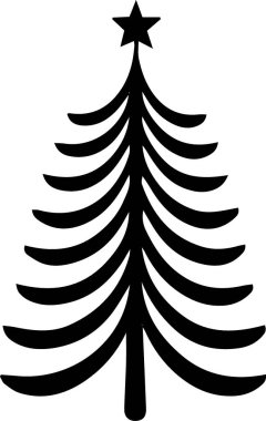 Modern Taslakta Mevsimsel Markalaşma İçin Dekoratif Kış Spruce Ağacı Tasarımı