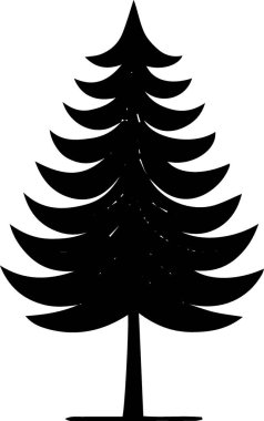 Beyaz Arkaplanda Mevsimsel Damgalamanın Dekoratif Kış Ağacı Sembolü