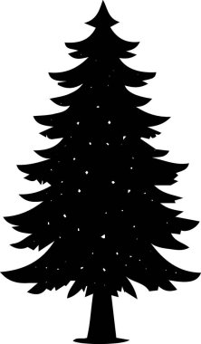 Modern Taslak Tatil Posteri için Ayrıntılı Noel Ağacı Grafiği