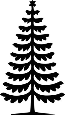 Temiz Çizgilerle Kış Dekorasyonu için Ayrıntılı Noel Ağacı Resimleri