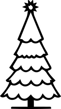 Modern Taslakta Mevsimsel Markalaşma İçin Ayrıntılı Evergreen Noel Ağacı Resimleri