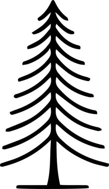 Sanatsal Konferanslı Tatil Posteri İçin Ayrıntılı Evergreen Noel Ağacı Silueti