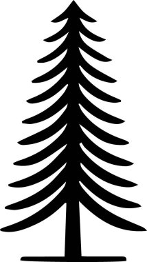 Basit Siluet Davet Etmek İçin Ayrıntılı Şenlikli Fiat Ağacı Simgesi