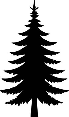 Şık Şekilde Kış Dekorasyonu İçin Ayrıntılı Tatil Evergreen Tree Clipart
