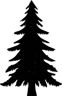 Ayrıntılı Tatil Evergreen Ağacı Zarif Şekilde Noel Arkaplanı Çizimi