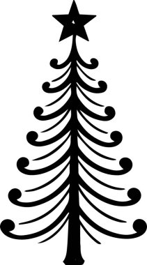 Sanatsal Tartışmalı Zanaat Projesi için Zarif Noel Ağacı Silüeti
