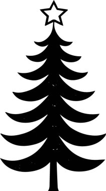 Sanatsal Konferanslı Sanat Projesi için Zarif Noel Ağacı Vektörü