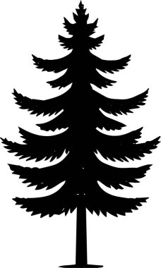 Tek Renkli Sanata Şenlikli Davet Etmek İçin Zarif Şenlik Ağacı Grafiği