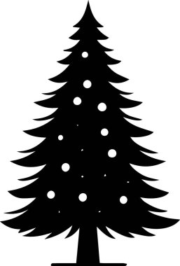 Temiz Çizgileri Olan Web Sitesi Afişi için Zarif Yeni Yıl Çam Ağacı Logosu