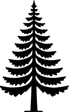 Temiz Çizgilerle Kış Dekorasyonu için Noel Ağacı Resimleri