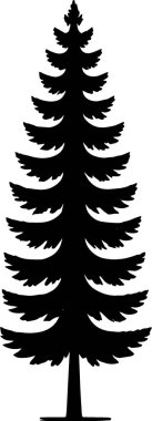 Beyaz Arkaplanda Mevsimsel Markalaşma için Bayram Evergreen Ağaç Sembolü