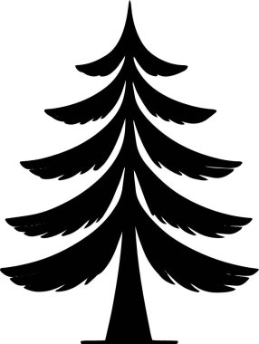 Modern Taslakta Mevsimsel Markalaşma için Geometrik Noel Ağacı Çizimi