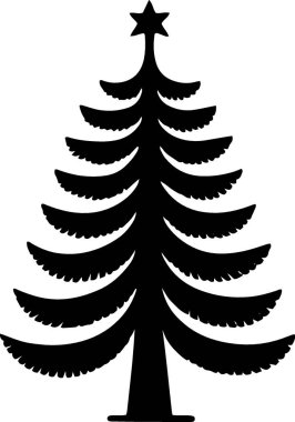 Vintage Tasarımı Yazdırmak için Geometrik Noel Ağacı Silüeti