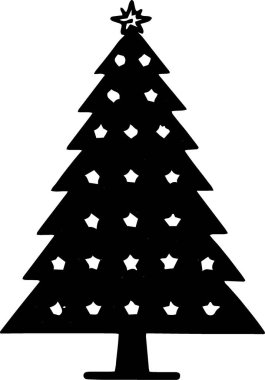 Temiz Çizgili Tatil Teması için Geometrik Evergreen Noel Ağacı Tırmanışı