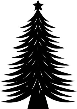 Basit Siluetli Web Sitesi Afişi için Geometrik Evergreen Noel Ağacı Logosu