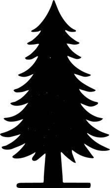 Basit Siluet Davet Etmek İçin Geometrik Şenlik Ağacı Clipart