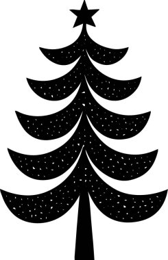 Temiz Çizgileri Olan Web Sitesi Bayrağı için Geometrik Festive Fife Ağacı Silueti