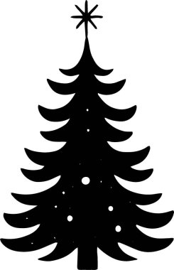 Çizgi Çizgisi Olarak Web Sitesi Bayrağı için Geometrik Evergreen Tree Clipart