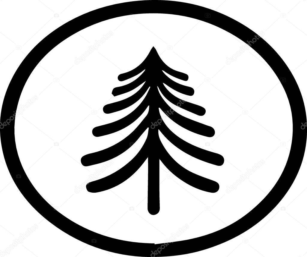 Christmas silhouette line art outline vector