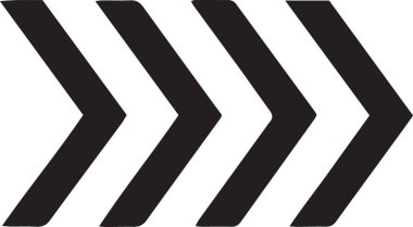 Vektör Sağ Ok Oku Silüeti Simgesi