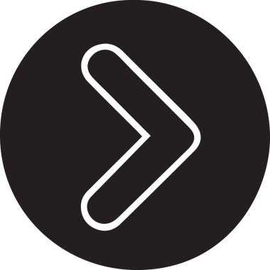 Vektör Sağ Zarif Ok Silüet Simgesi Simgesi