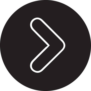 Vektör Sağ Biçimli Ok Silüeti Simgesi