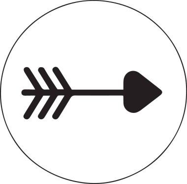 Vektör İnce İş Oku Siluet Simgesi Simgesi