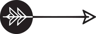 Vektör Geleceğe Yönelik Ok Silüeti Simgesi