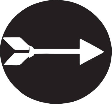 Vektör Logosu İşaretleyici Ok Silüeti Simgesi Simgesi
