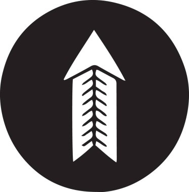 Vektör Amblemi Modern Ok Silueti Simgesi Simgesi